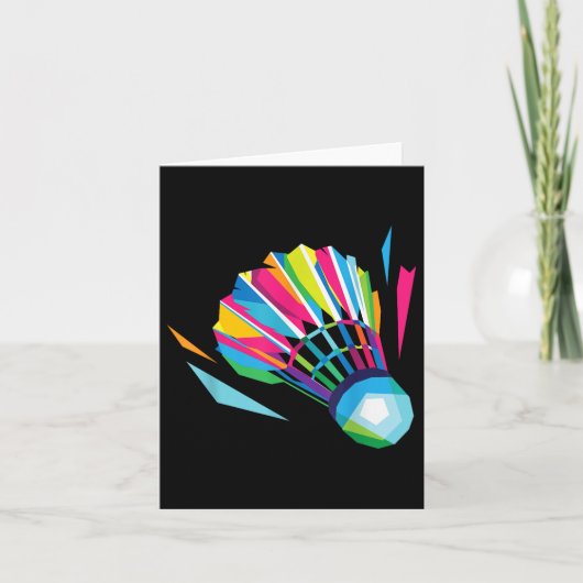 Badminton Game Shuttle Sport Badminton Pop Art Karte (Vorderseite)