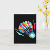 Badminton Game Shuttle Sport Badminton Pop Art Karte (Gelbe Blume)