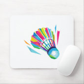 Badminton Game Shuttle Sport Badminton Pop Art Mousepad (Mit Mouse)