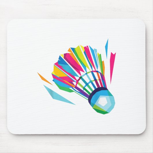 Badminton Game Shuttle Sport Badminton Pop Art Mousepad (Vorne)