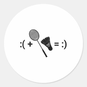 Badminton Game Shuttle Sport Badminton Runder Aufkleber