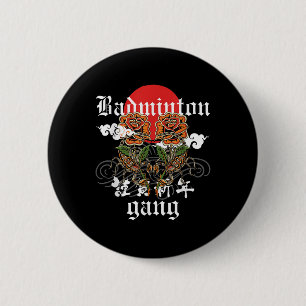 Badminton Gang, Rose Scorpions Sporty Floral Rept Button