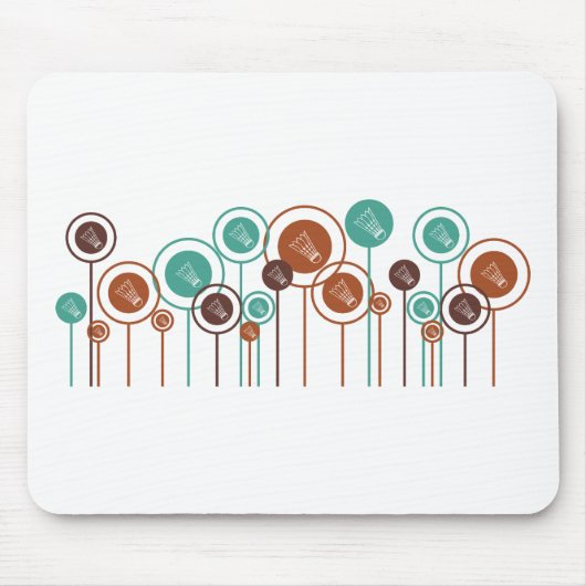 Badminton-Gänseblümchen Mousepad (Vorne)