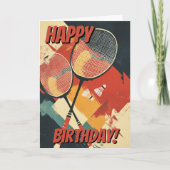 Badminton-Geburtstagskarten Karte (Vorderseite)