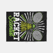 Badminton-Geschenk-Shuttle-Racket-Wissenschaftler Fleecedecke (Vorderseite (Horizontal))