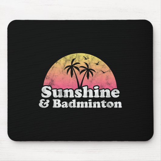 Badminton-Geschenk - Sonnenschein Und Badminton Fü Mousepad (Vorne)