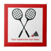 Badminton-Geschenke, Schläger und Shuttlecck-Brauc Fliese (Vorderseite)