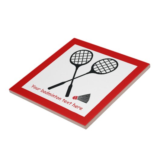Badminton-Geschenke, Schläger und Shuttlecck-Brauc Fliese (Seite)