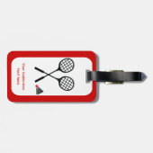 Badminton-Geschenke, Schläger und Shuttlecck-Brauc Gepäckanhänger (Rückseite horizontal)