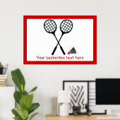 Badminton-Geschenke, Schläger und Shuttlecck-Brauc Poster (Heimbüro)