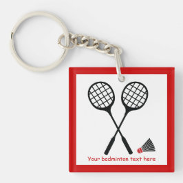 Badminton-Geschenke, Schläger und Shuttlecck-Brauc Schlüsselanhänger