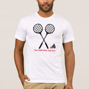 Badminton-Geschenke, Schläger und Shuttlecck-Brauc T-Shirt