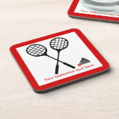 Badminton-Geschenke, Schläger und Shuttlecck-Brauc Untersetzer (Linke Seite)