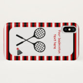 Badminton-Geschenke, Schläger und Shuttleservice Case-Mate iPhone Hülle (Rückseite (Horizontal))