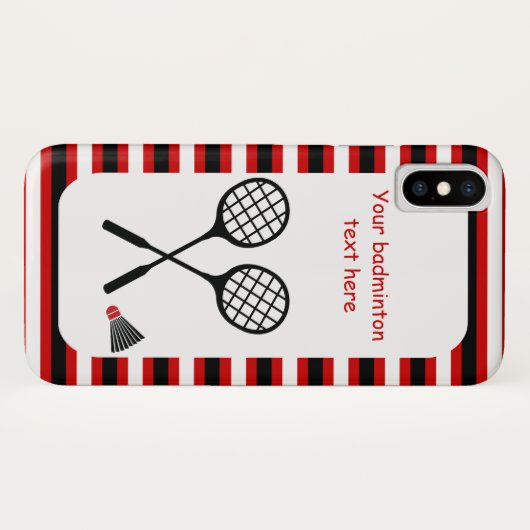 Badminton-Geschenke, Schläger und Shuttleservice Case-Mate iPhone Hülle (Rückseite (Horizontal))