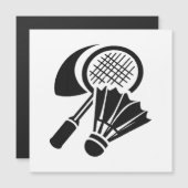 Badminton-Geschenkideen Magnetkarte (Vorne/Hinten)