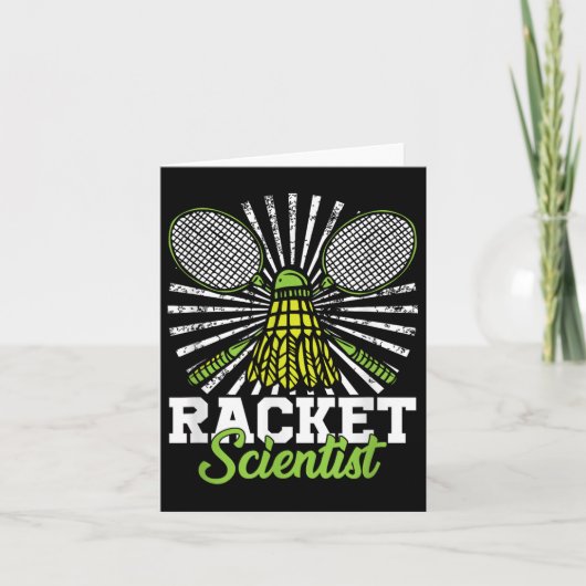 Badminton Gift Shuttle Racket Scientist Badminton Karte (Vorderseite)