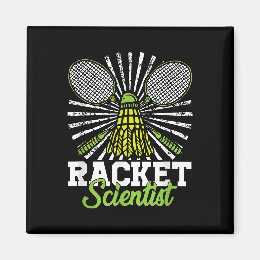 Badminton Gift Shuttle Racket Scientist Badminton Magnet (Vorne)