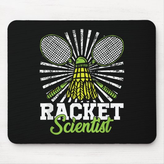 Badminton Gift Shuttle Racket Scientist Badminton Mousepad (Vorne)
