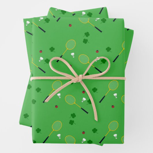Badminton Gift Wrapping Paper Geschenkpapier Set (Beispiel)