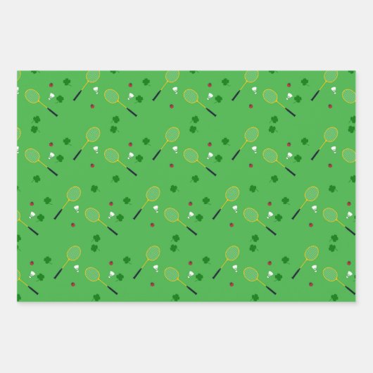 Badminton Gift Wrapping Paper Geschenkpapier Set (Vorderseite)
