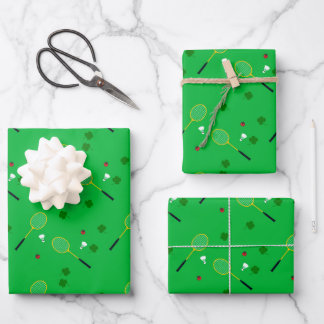Badminton Gift Wrapping Paper Geschenkpapier Set