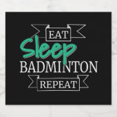 Badminton Gifts Alkoholflaschenetikett (Einzelnes Label)