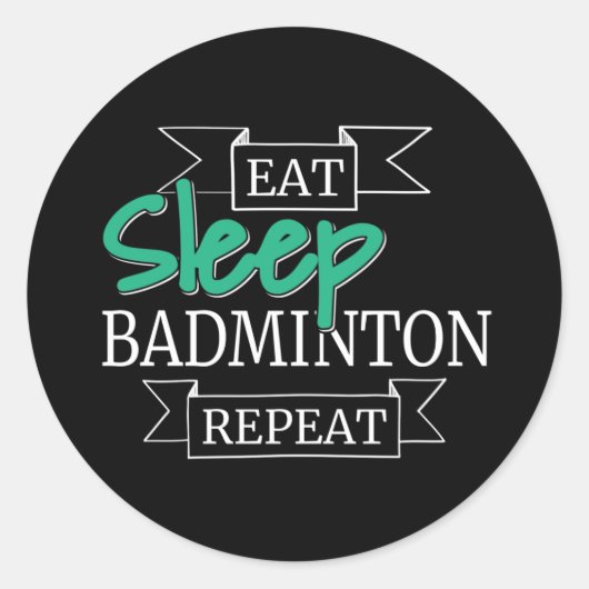 Badminton Gifts Runder Aufkleber (Vorderseite)