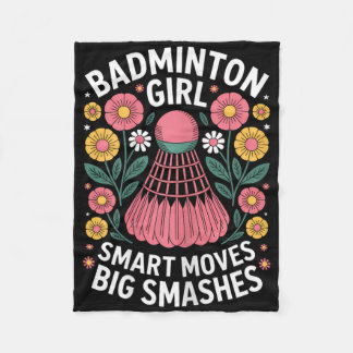 Badminton Girl Shuttle Funny Badminton Fleecedecke