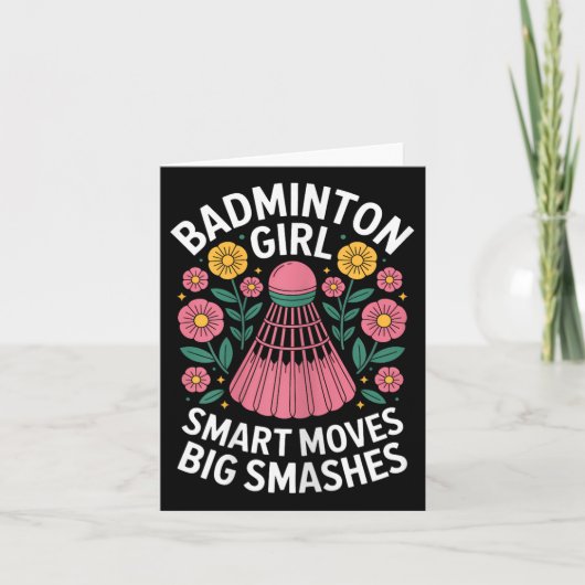 Badminton Girl Shuttle Funny Badminton Karte (Vorderseite)