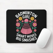 Badminton Girl Shuttle Funny Badminton Mousepad (Mit Mouse)