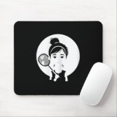 Badminton Girl Shuttle Player für Mädchen Mousepad (Mit Mouse)