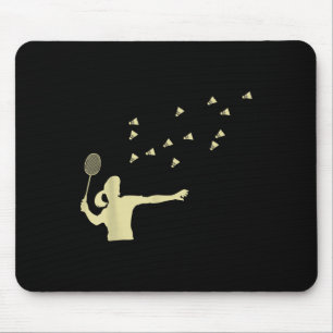 Badminton Girl Shuttle Woman Girl Shuttle Racket Mousepad