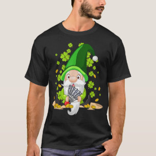 Badminton Gnome Lucky Kleeblatt Irish St Patrick's T-Shirt