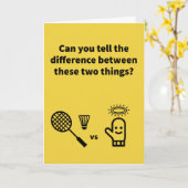 Badminton / Good Mitten Grußkarte Karte (Gelbe Blume)