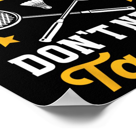 Badminton Good Players brauchen Tactics Shuttle Poster (Ecke)