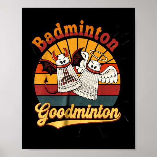 Badminton Goodminton Funny Sports Spaß Poster (Vorne)