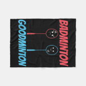 Badminton Goodminton Racket Meme Fleecedecke (Vorderseite (Horizontal))