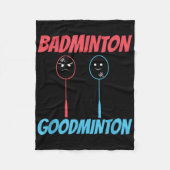 Badminton Goodminton Racket Meme Fleecedecke (Vorderseite)