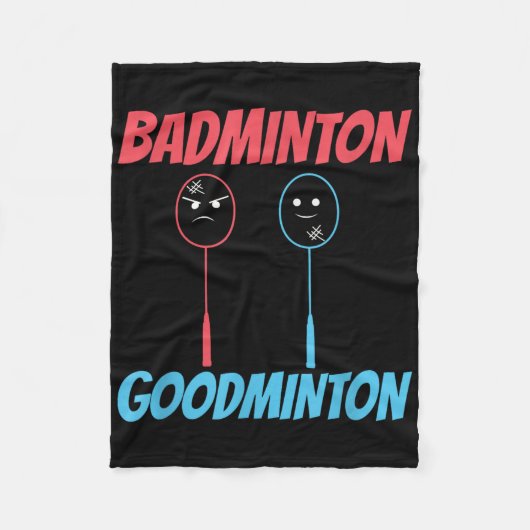 Badminton Goodminton Racket Meme Fleecedecke (Vorderseite)