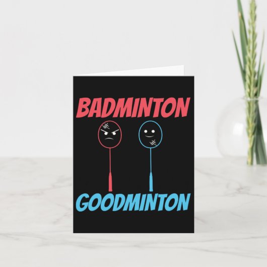 Badminton Goodminton Racket Meme Karte (Vorderseite)