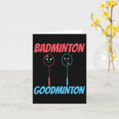Badminton Goodminton Racket Meme Karte (Gelbe Blume)