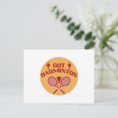 Badminton - Got Badminton Postkarte (Stehend Vorderseite)