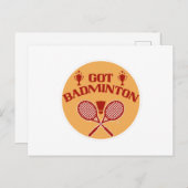 Badminton - Got Badminton Postkarte (Vorne/Hinten)
