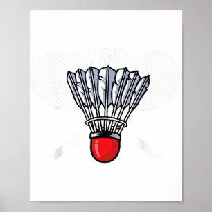 Badminton Grafik Badminton Spieler Federball Sport Poster