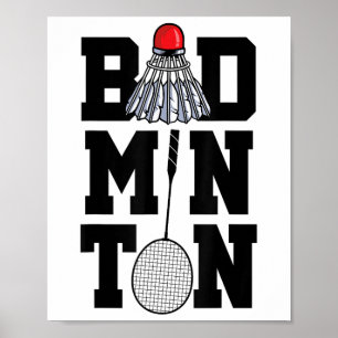 Badminton Grafik Badminton Spieler Federball Sport Poster