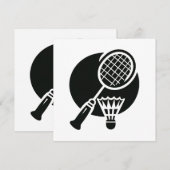 Badminton-Grafik Einladung (Vorne/Hinten)