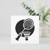 Badminton-Grafik Einladung (Stehend Vorderseite)