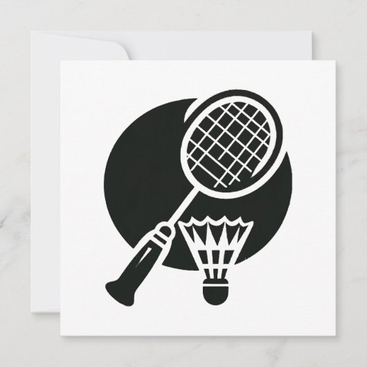 Badminton-Grafik Einladung (Vorderseite)