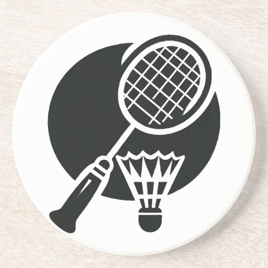 Badminton-Grafik Getränkeuntersetzer (Vorne)